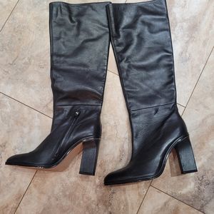 Zara Black Knee High Boots 39